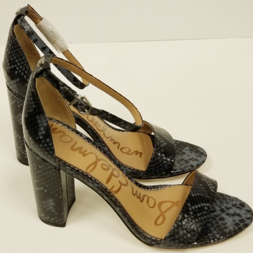 Sam Edelman Blue Snakeskin Sandal